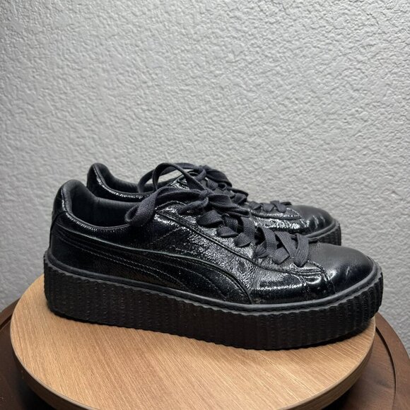 Puma x Fenti Shoes - Puma x‎ Fenty By Rihanna Creeper Black patent leather platform Sneakers Size 9.5